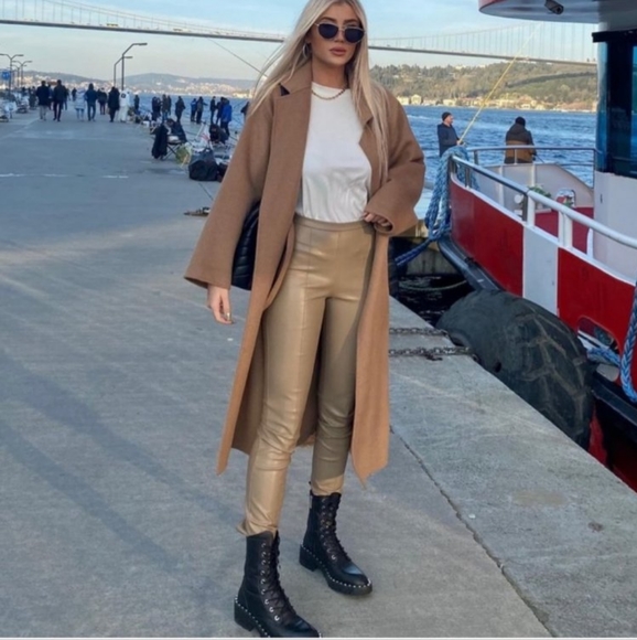 Zara Faux Leather Leggings Skinny Bloggers Favorite - Picture 8 of 9